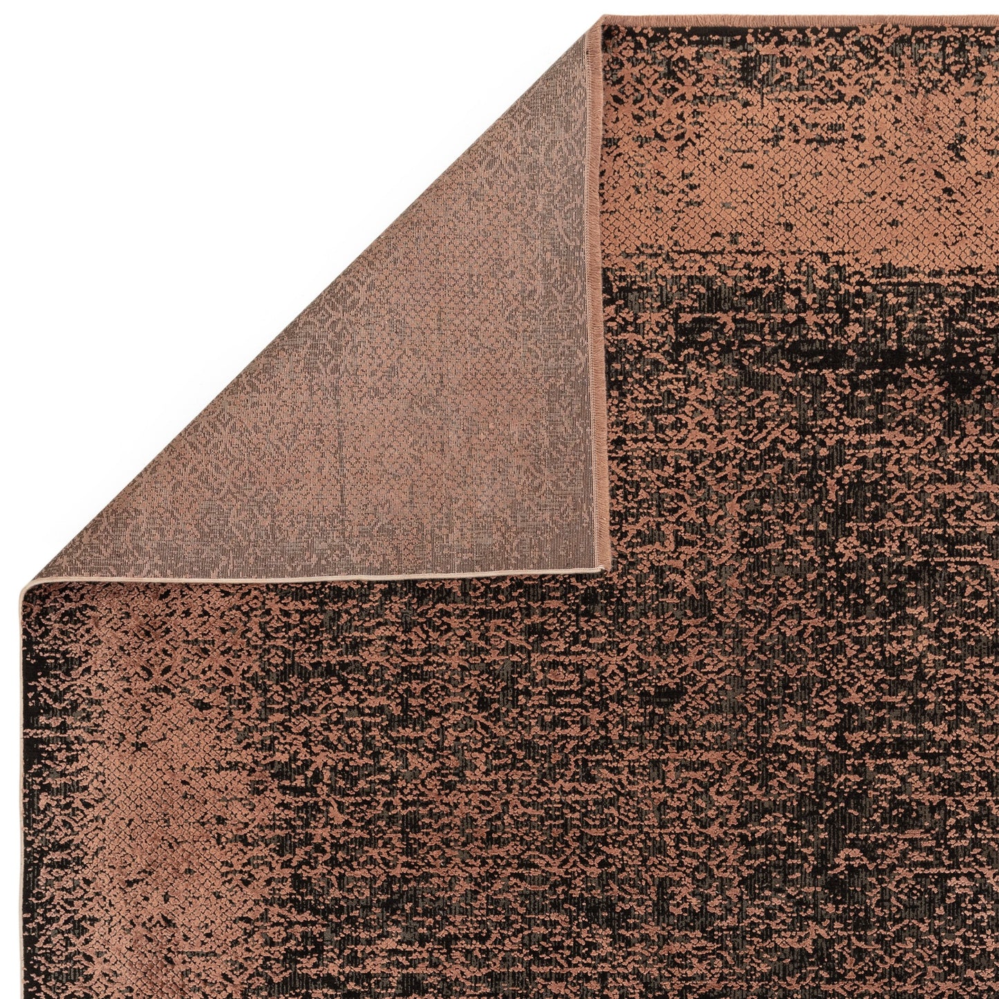 Elodie Contemporary Bordered Rug in Terracotta Orange