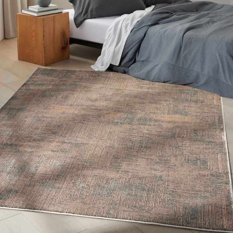 Calvin Klein IRR01 CK024 Irradiant Linear Rug in Black Ivory