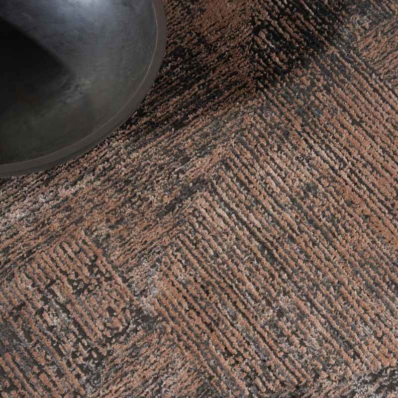 Calvin Klein IRR01 CK024 Irradiant Linear Rug in Black Ivory