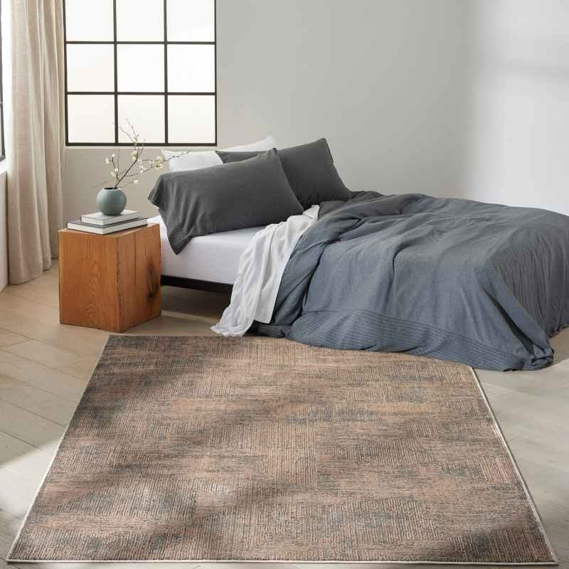 Calvin Klein IRR01 CK024 Irradiant Linear Rug in Black Ivory