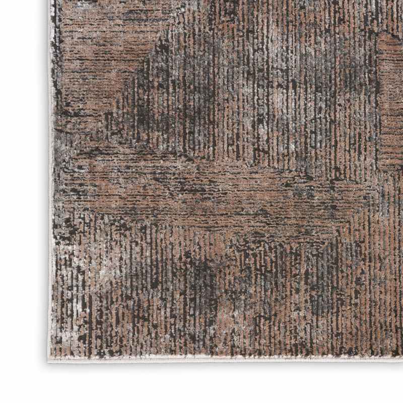 Calvin Klein IRR01 CK024 Irradiant Linear Runner Rug in Black Ivory