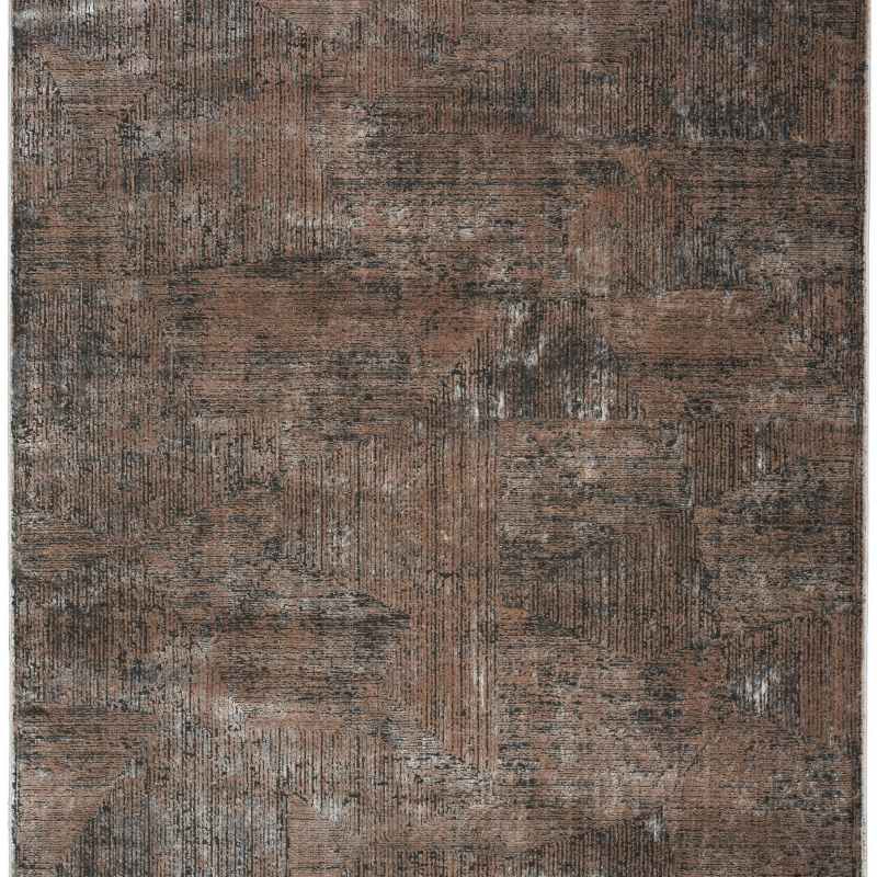 Calvin Klein IRR01 CK024 Irradiant Linear Runner Rug in Black Ivory