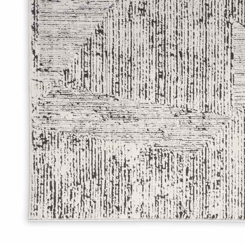 Calvin Klein IRR01 CK024 Irradiant Linear Runner Rug in Cream Black
