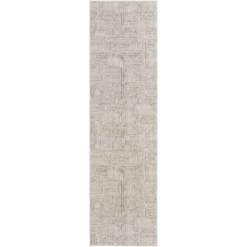 Calvin Klein IRR01 CK024 Irradiant Linear Runner Rug in Silver Grey