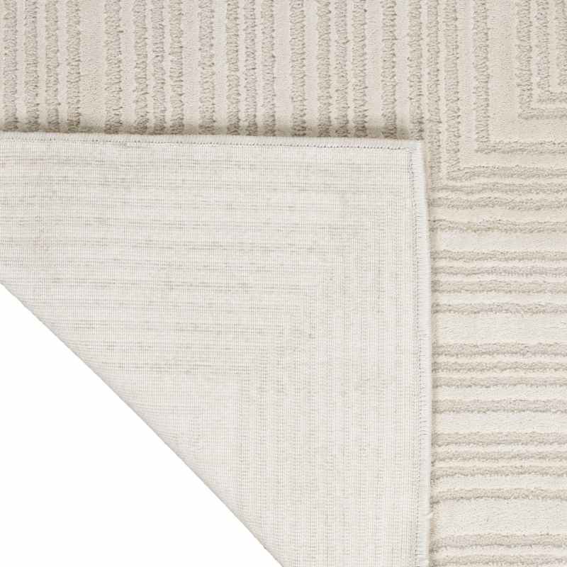 Calvin Klein IRR02 CK024 Irradiant Geometric Runner Rug in Ivory White