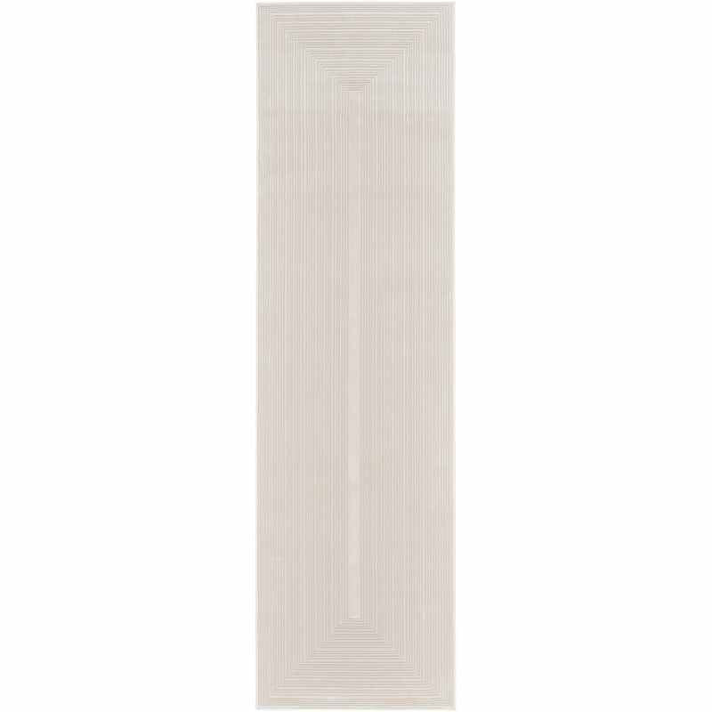 Calvin Klein IRR02 CK024 Irradiant Geometric Runner Rug in Ivory White