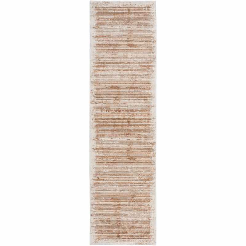 Calvin Klein IRR03 CK024 Irradiant Linear Runner Rug in Rose Gold