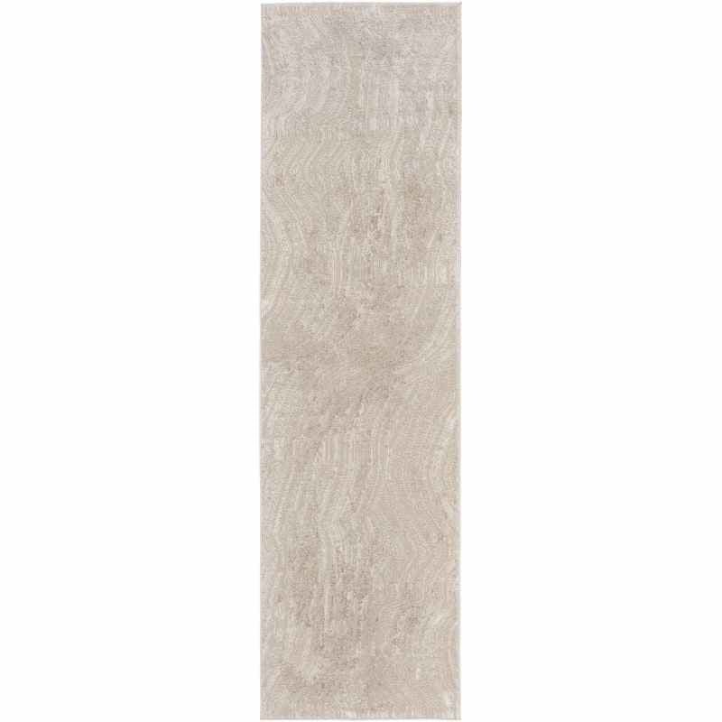 Calvin Klein IRR04 CK024 Irradiant Abstract Runner Rug in Silver Grey