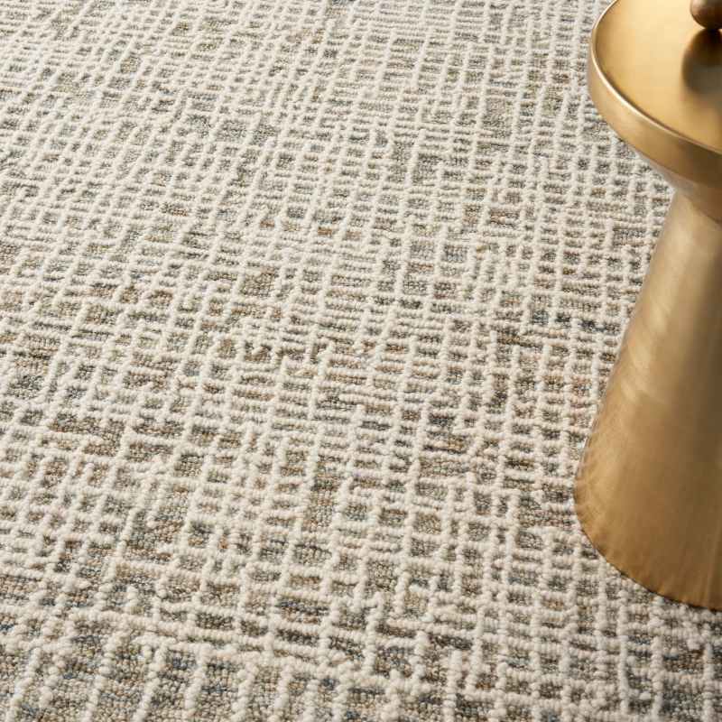 Colorado CLR03 Linear Wool Rugs by Nourison in Ivory Multi