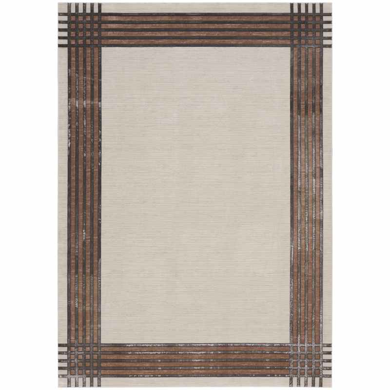 Desire DSR01 Geometric Rugs by Nourison in Ivory Silver Grey