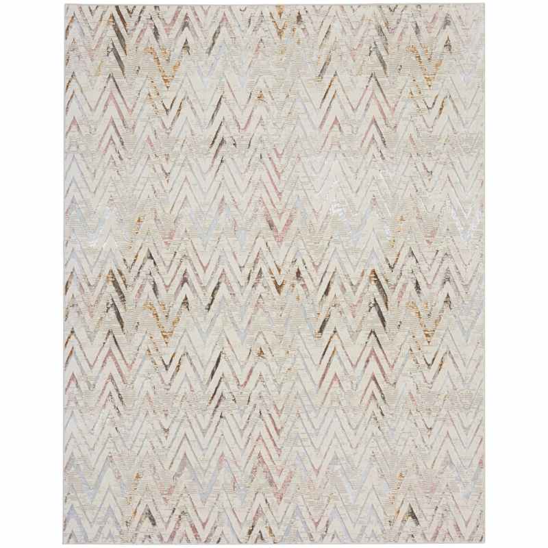 Glitz GLZ05 Chevron Shimmering Rugs by Nourison in Multi