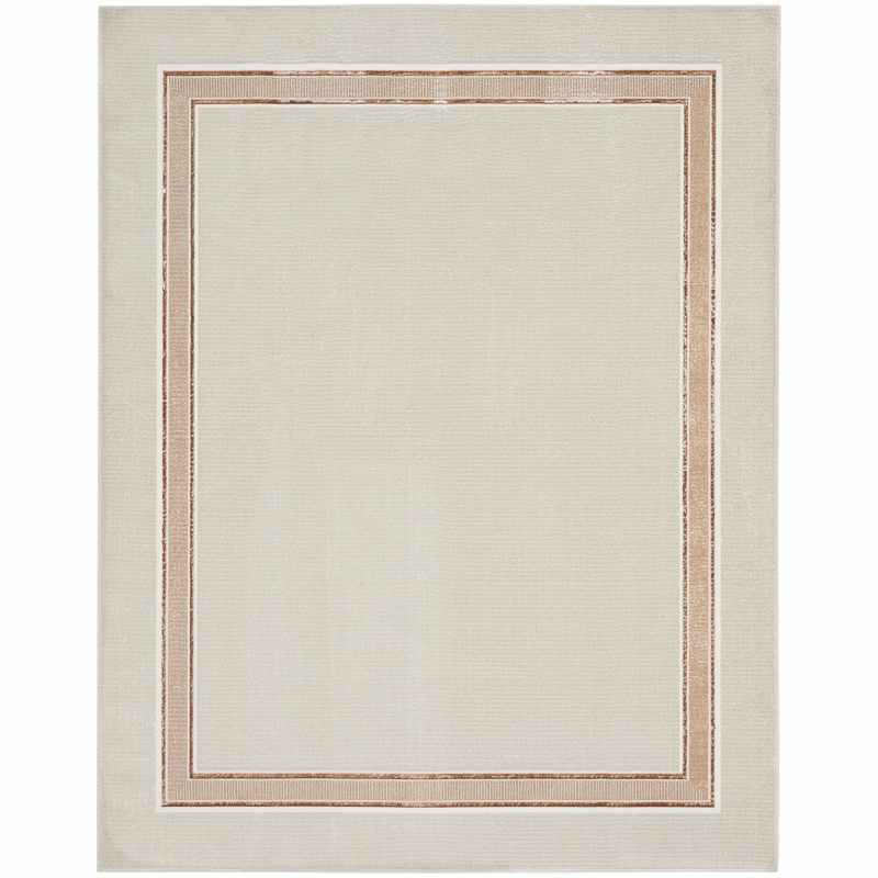 Glitz GLZ08 Geometric Rugs by Nourison in Ivory Cream