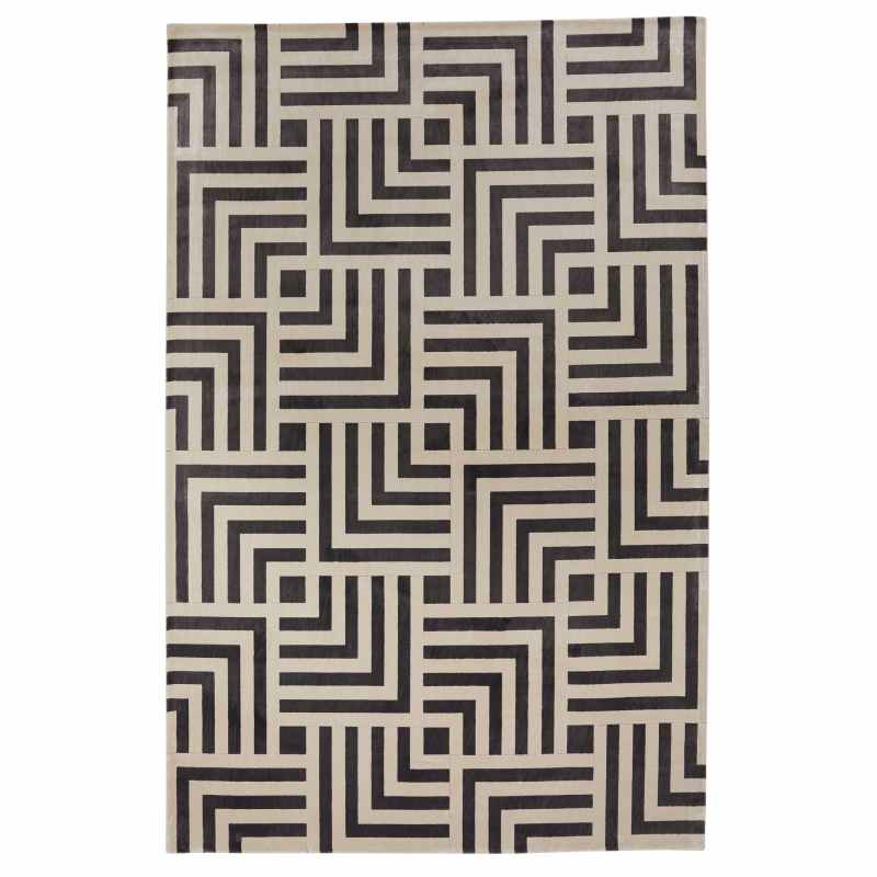 Lugano LUG01 Modern Rugs by Concept Looms in Light Grey Anthracite