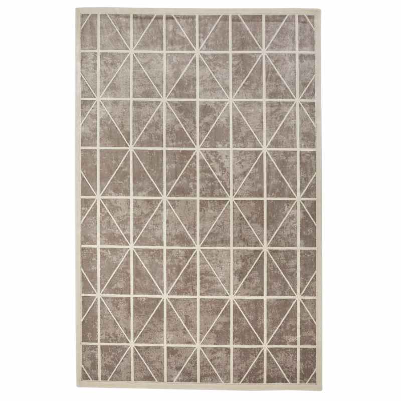 Lugano LUG02 Geometric Rugs by Concept Looms in Light Grey Anthracite