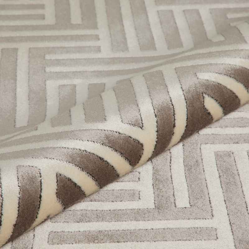 Lugano LUG03 Chevron Rugs by Concept Looms in Light Grey Ivory