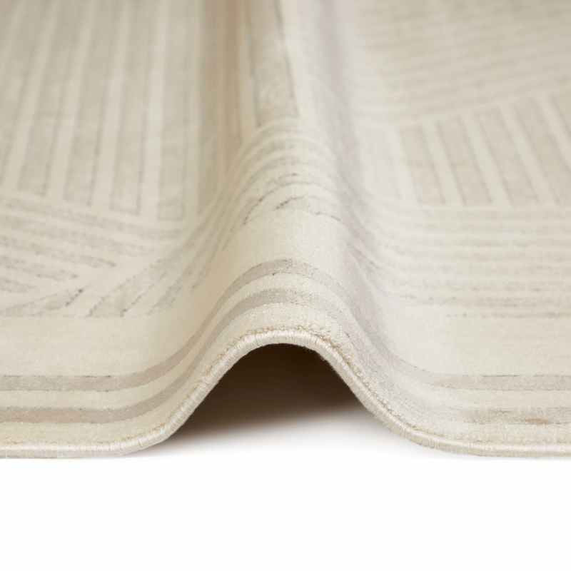 Lugano LUG05 Modern Rugs by Concept Looms in Light Grey Ivory