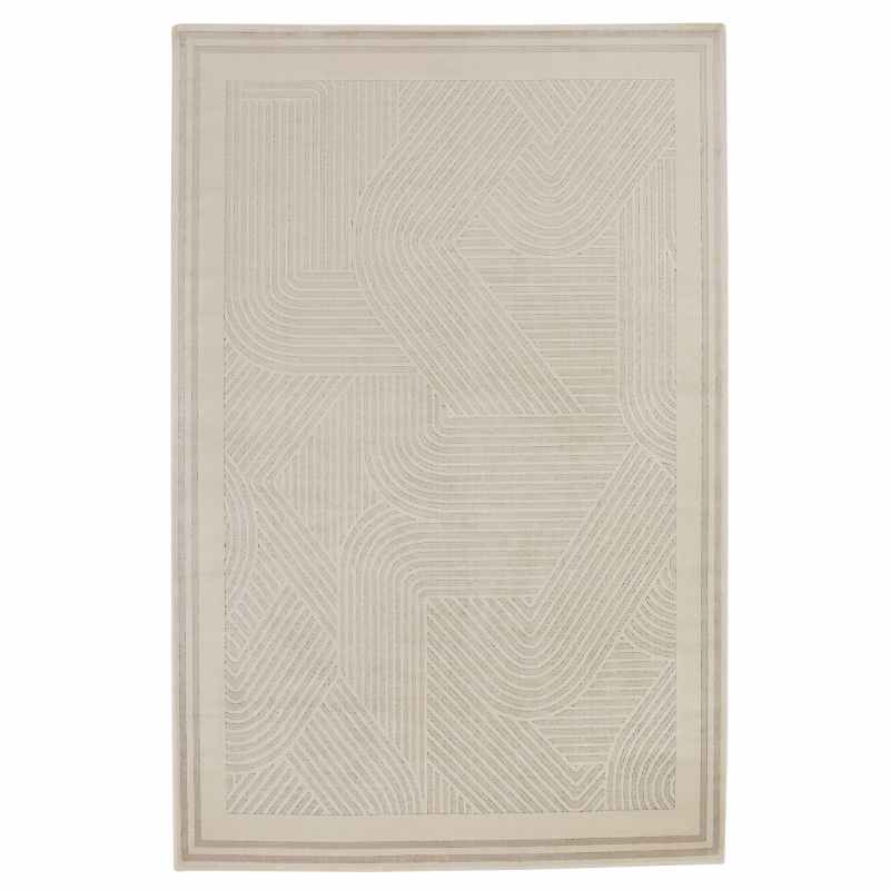 Lugano LUG05 Modern Rugs by Concept Looms in Light Grey Ivory