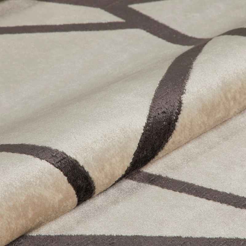 Lugano LUG06 Geometric Rugs by Concept Looms in Light Grey Anthracite