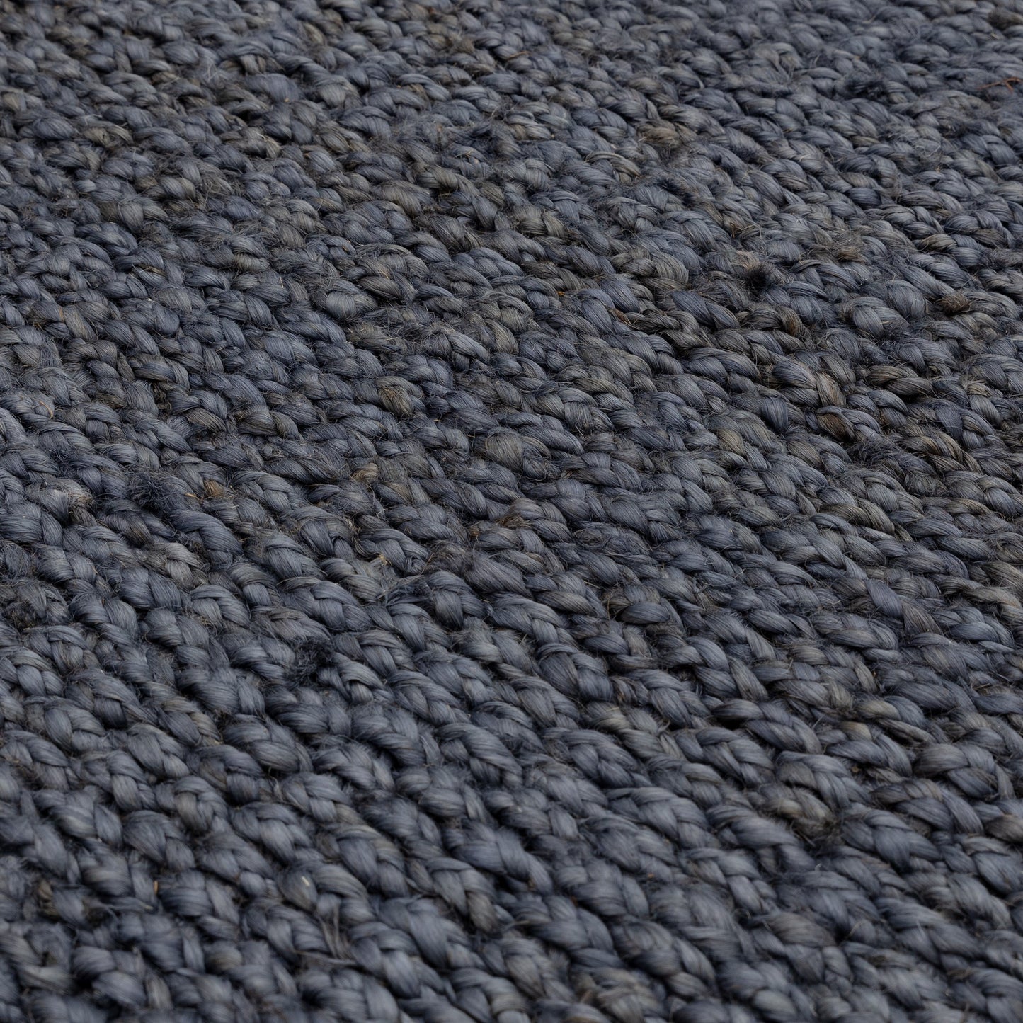 Grove Plain Flatweave Hand Woven Jute Rugs in Denim Blue