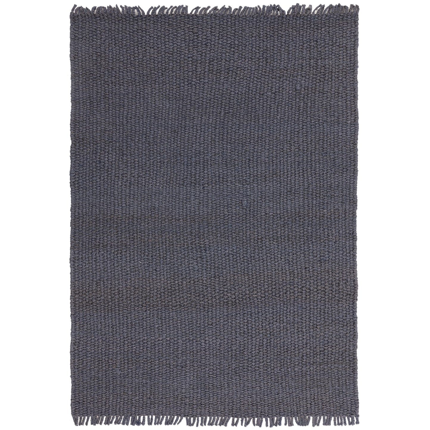 Grove Plain Flatweave Hand Woven Jute Rugs in Denim Blue
