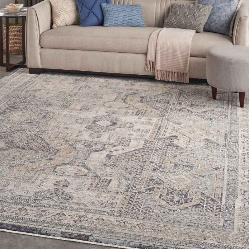 Lynx LNX01 Traditional Rugs by Nourison in Ivory Charcoal