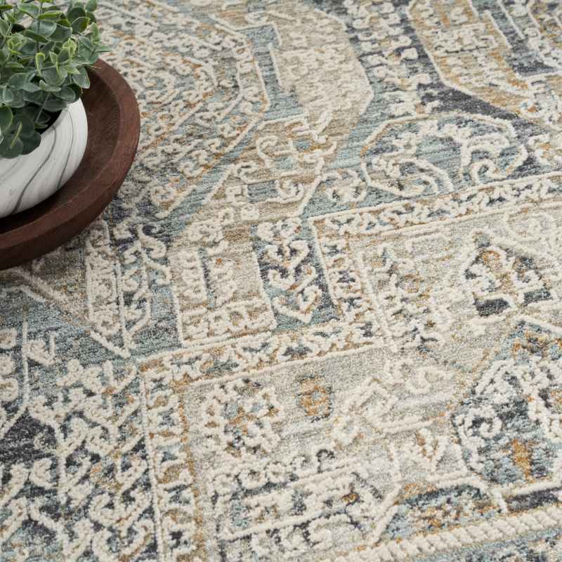 Lynx LNX01 Traditional Rugs by Nourison in Ivory Charcoal