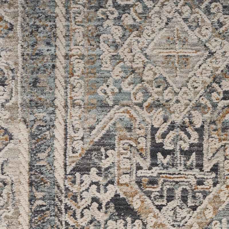 Lynx LNX01 Traditional Runner Rugs by Nourison in Ivory Charcoal