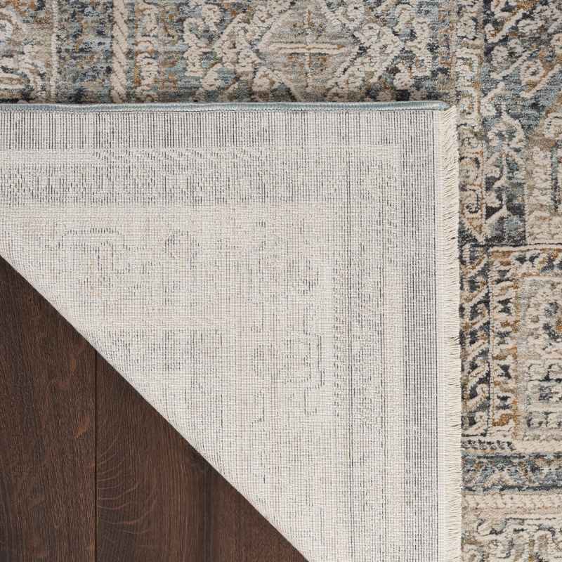 Lynx LNX01 Traditional Runner Rugs by Nourison in Ivory Charcoal
