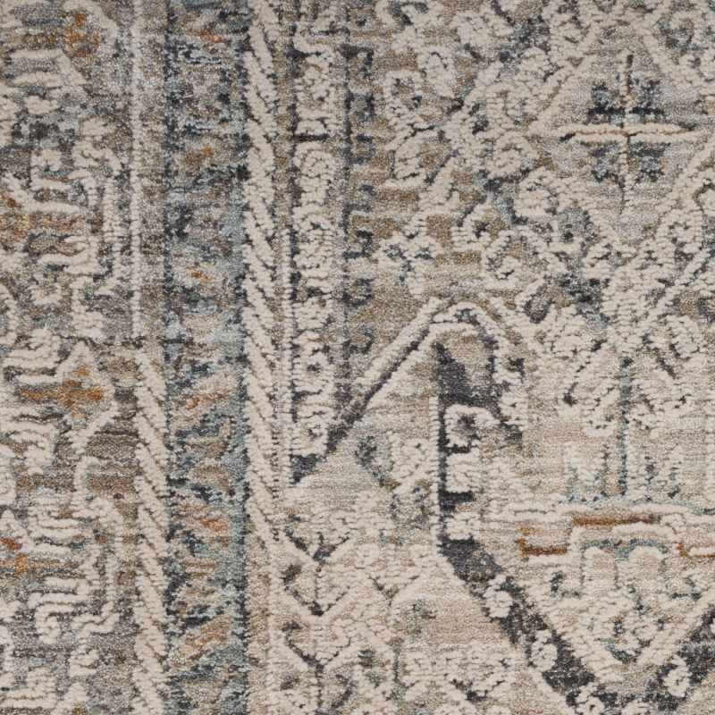 Lynx LNX01 Traditional Runner Rugs by Nourison in Ivory Grey Blue