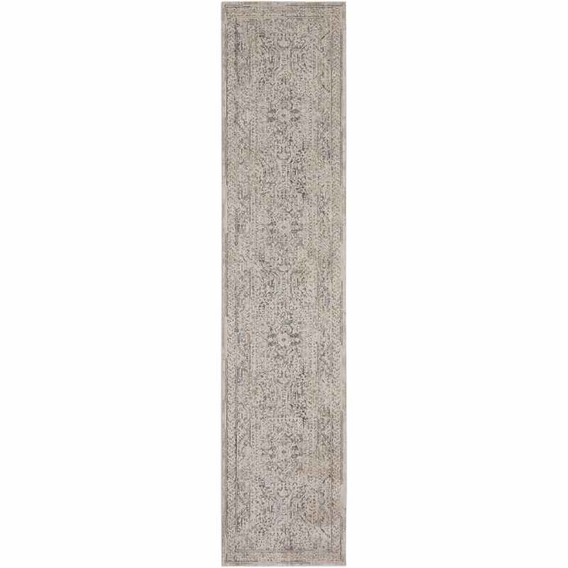 Lynx LNX01 Traditional Runner Rugs by Nourison in Ivory Grey Blue