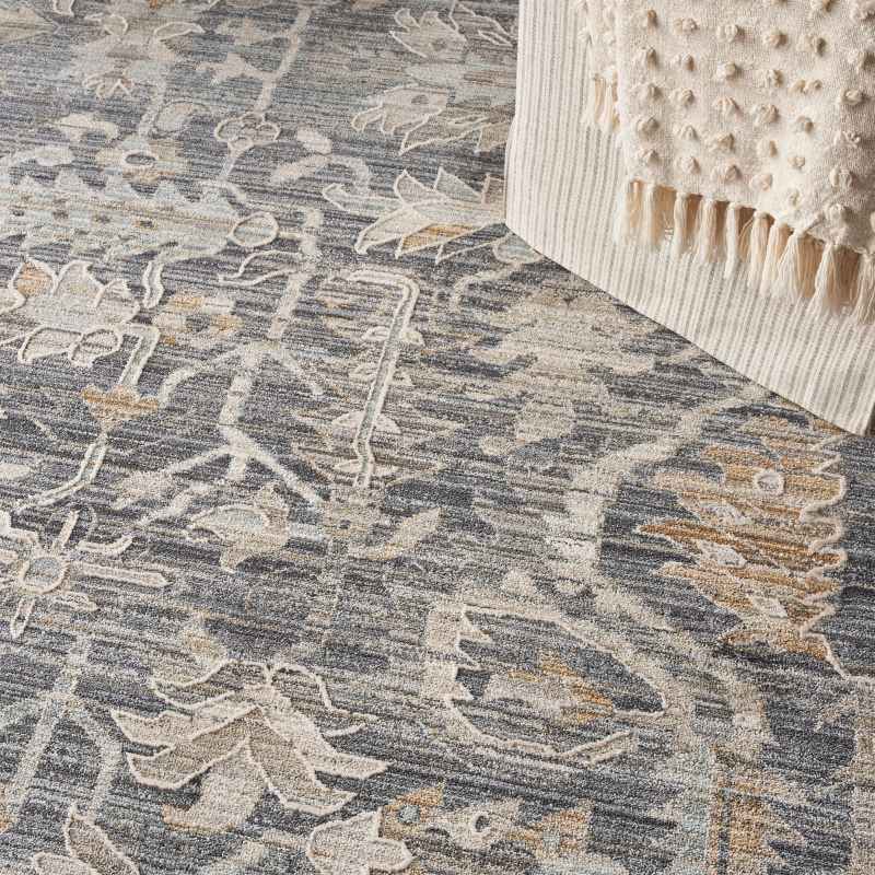 Lynx LNX02 Traditional Circle Rug by Nourison in Navy Multi