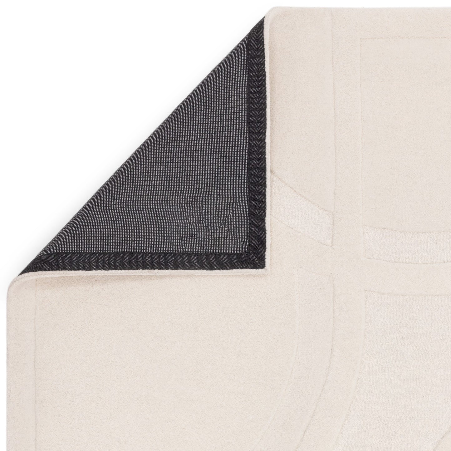 Olsen Movement Boho Carved Wool Rugs in Cream White