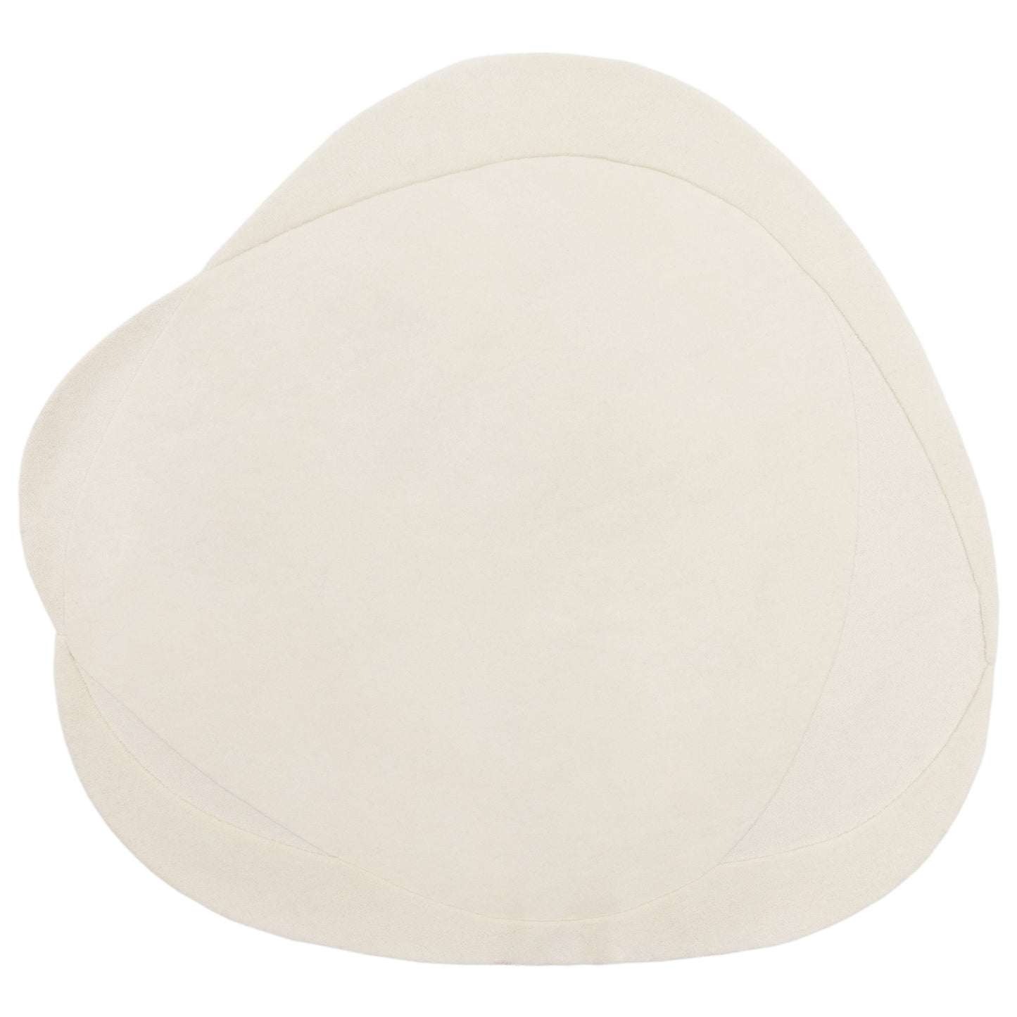 Olsen Ridge Boho Wool Circle Rugs in Cream White
