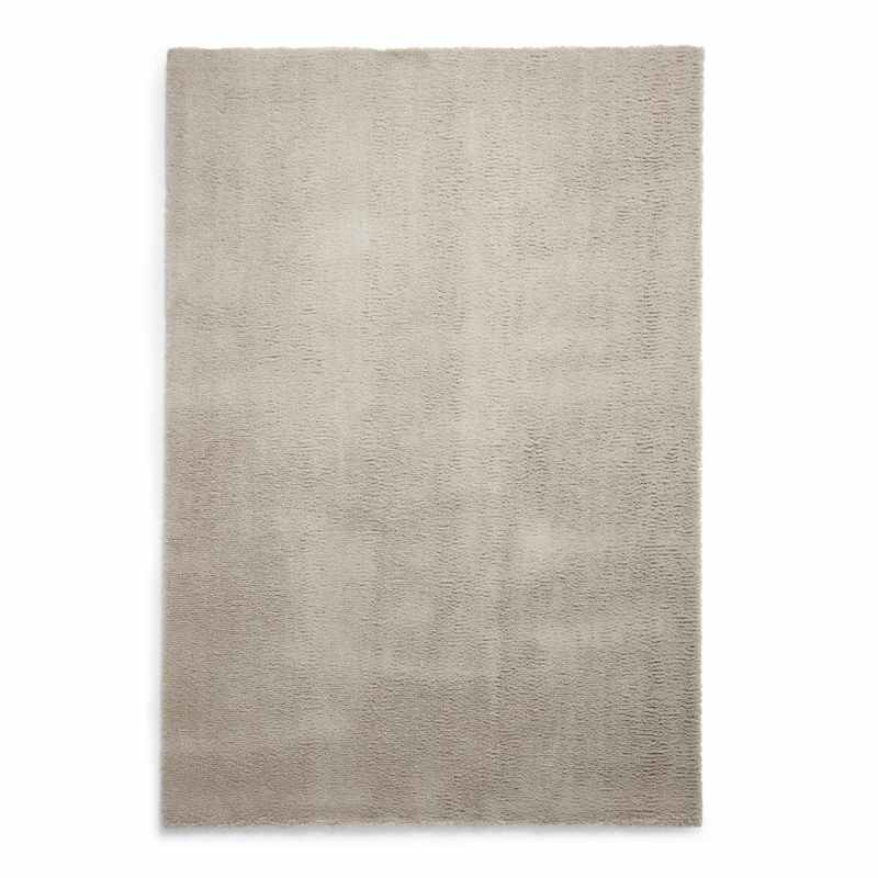 Kara Plain Shaggy Washable Rug in Silver Grey