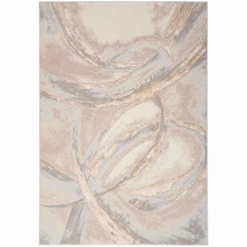 Brushstrokes BSK01 Abstract Rug by Nourison in Beige Grey