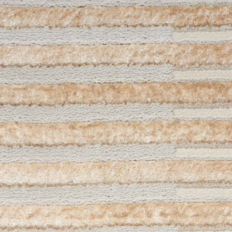 Brushstrokes BSK04 Stripe Rug by Nourison in Beige Silver