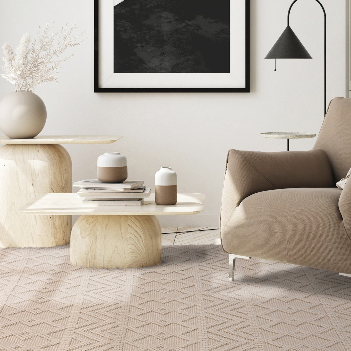 Asra Boho Tribal Fringed Wool Flatweave Rug in Ivory White