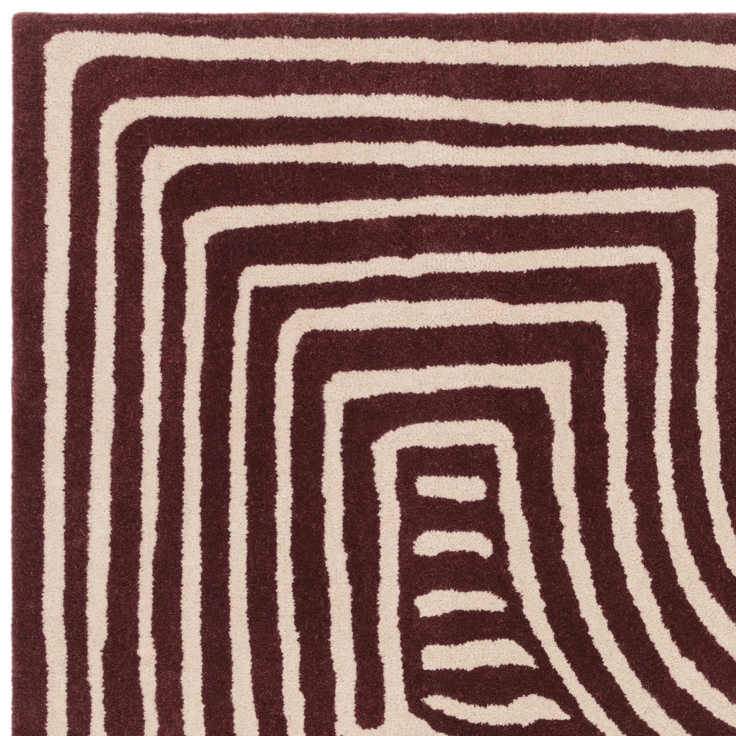 Reef Curve RF29 Modern Abstract Rug in Plum Purple