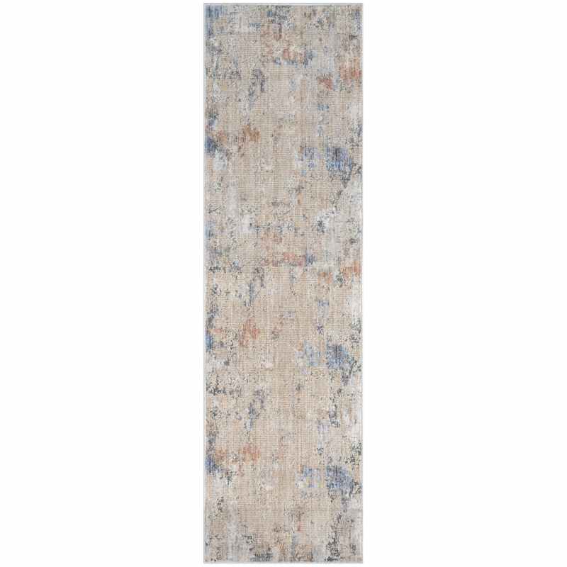 Abstract Hues ABH01 Runner Rugs by Nourison in Beige Grey