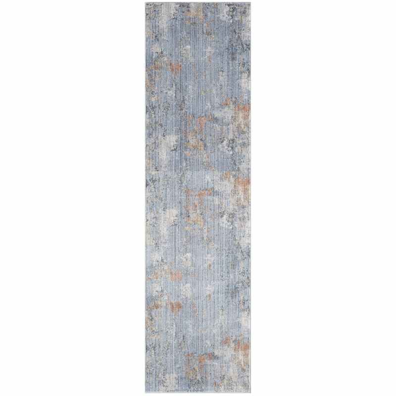 Abstract Hues ABH01 Runner Rugs by Nourison in Grey Blue