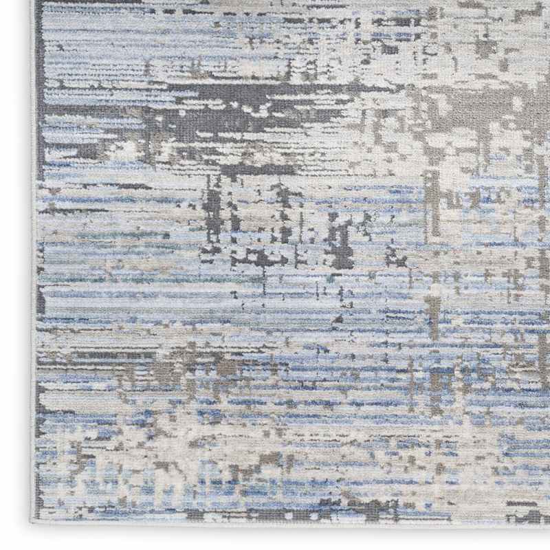 Abstract Hues ABH02 Runner Rugs by Nourison in Blue Grey
