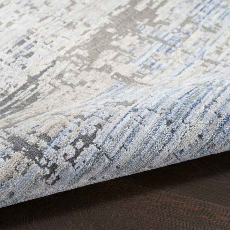 Abstract Hues ABH02 Runner Rugs by Nourison in Blue Grey