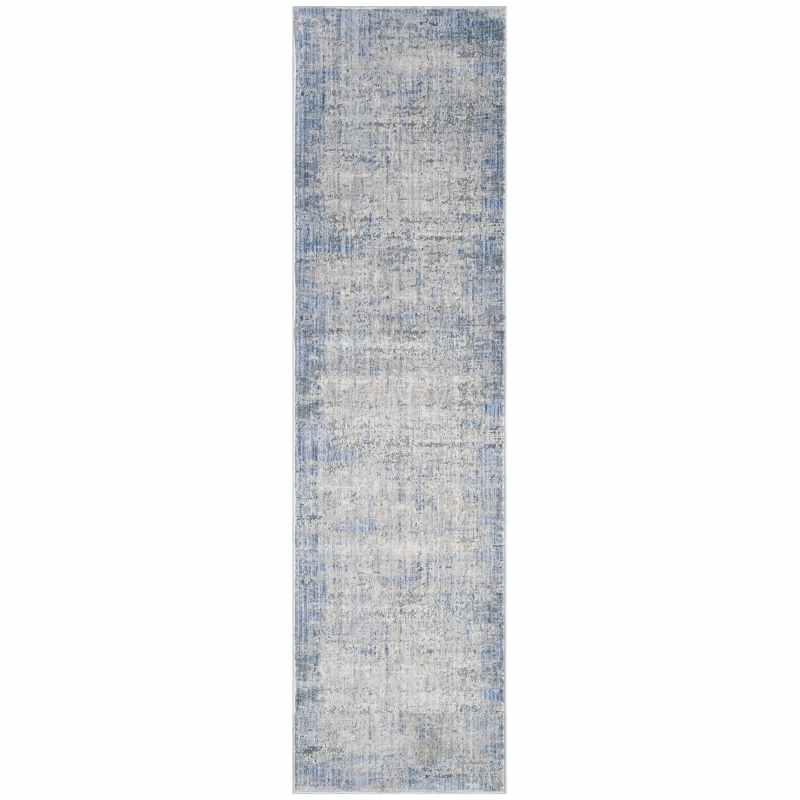 Abstract Hues ABH02 Runner Rugs by Nourison in Blue Grey