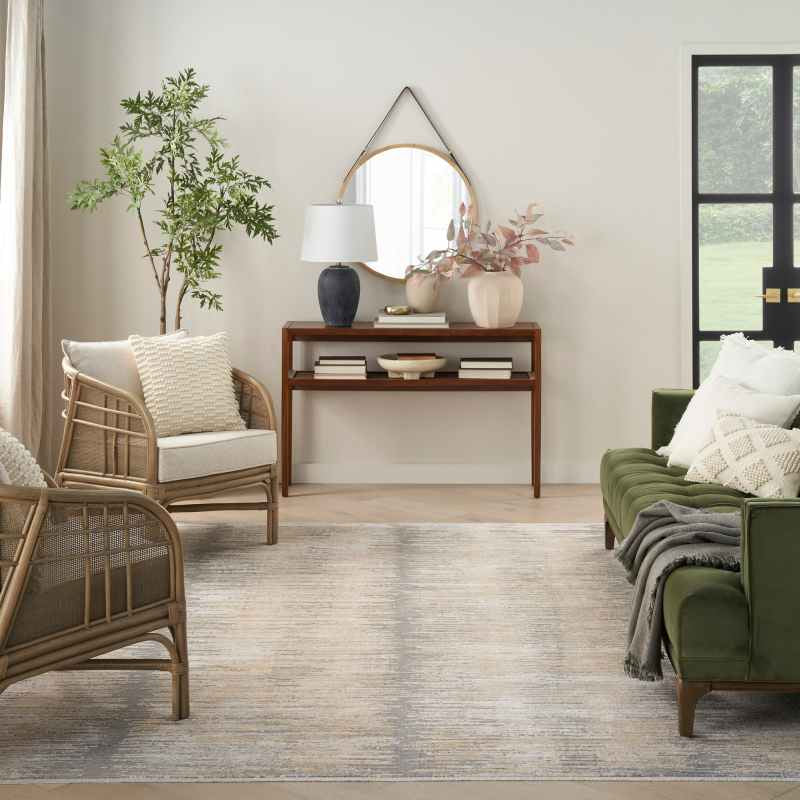Abstract Hues ABH03 Rugs by Nourison in Grey Gold