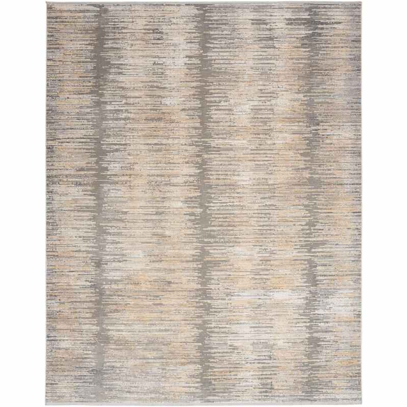 Abstract Hues ABH03 Rugs by Nourison in Grey Gold