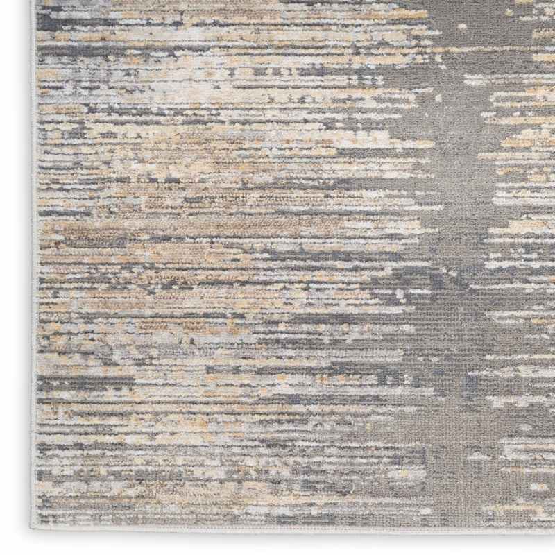 Abstract Hues ABH03 Runner Rugs by Nourison in Grey Gold