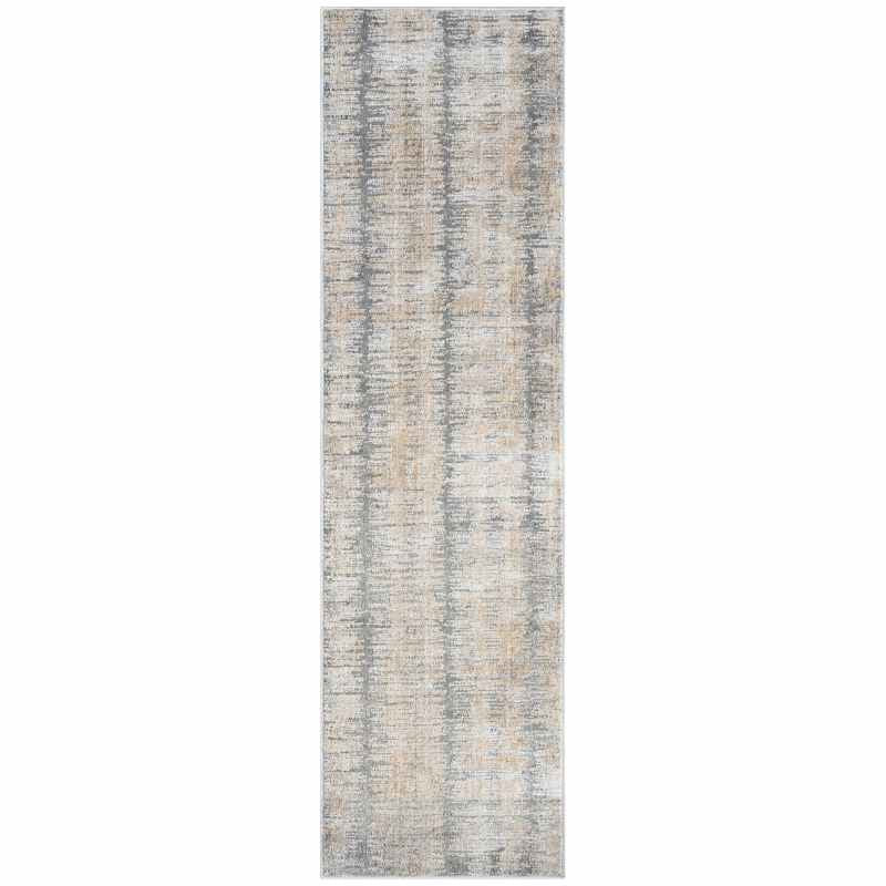 Abstract Hues ABH03 Runner Rugs by Nourison in Grey Gold