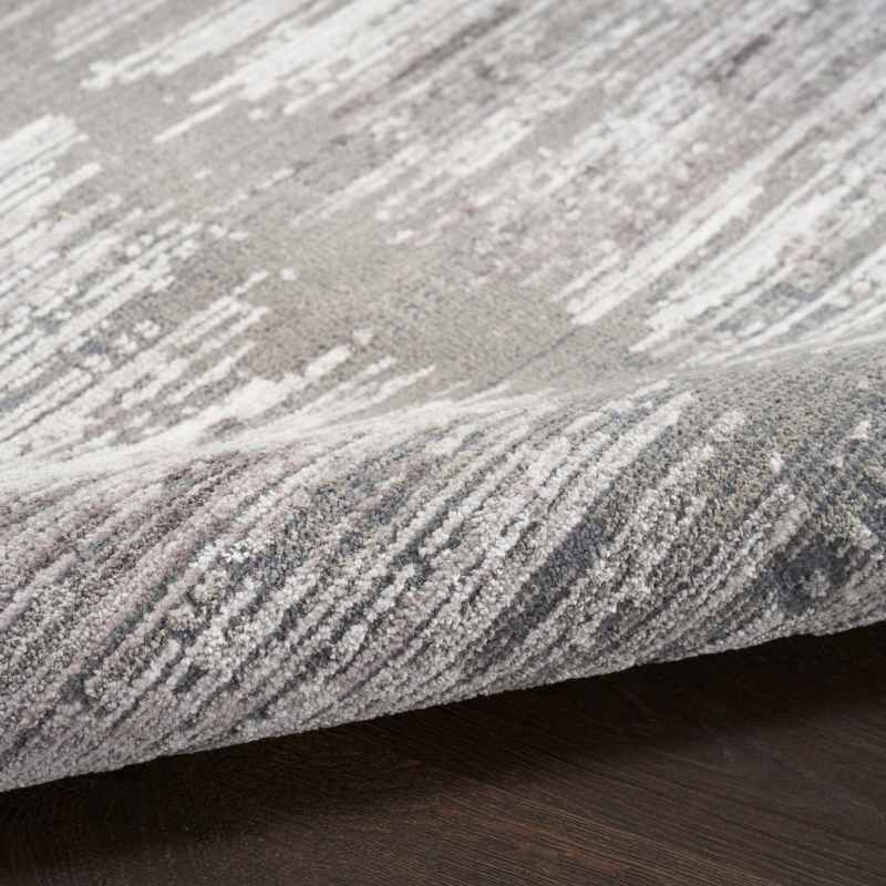 Abstract Hues ABH03 Runner Rugs by Nourison in Grey White