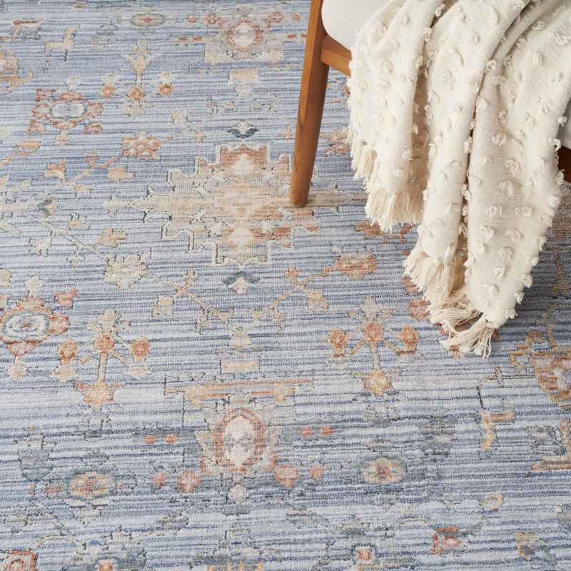 Elegant Heirlooms ELH02 Traditional Persian Rugs by Nourison in Blue Ivory