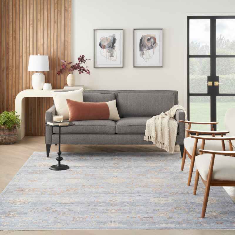 Elegant Heirlooms ELH02 Traditional Persian Rugs by Nourison in Blue Ivory